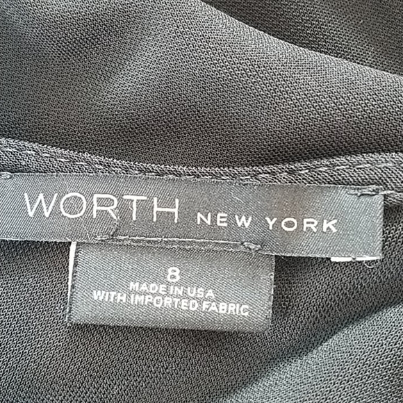 WORTH New York, Black Jersey Kylie V Neck Blouse Sz 8 - Picture 8 of 15